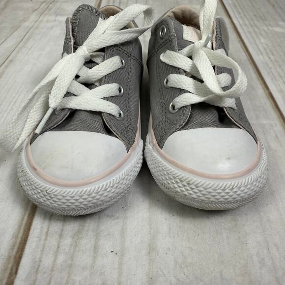 Converse Chuck Taylor All Star Gray Sneakers Toddler Shoes 7C - Picture 3 of 5